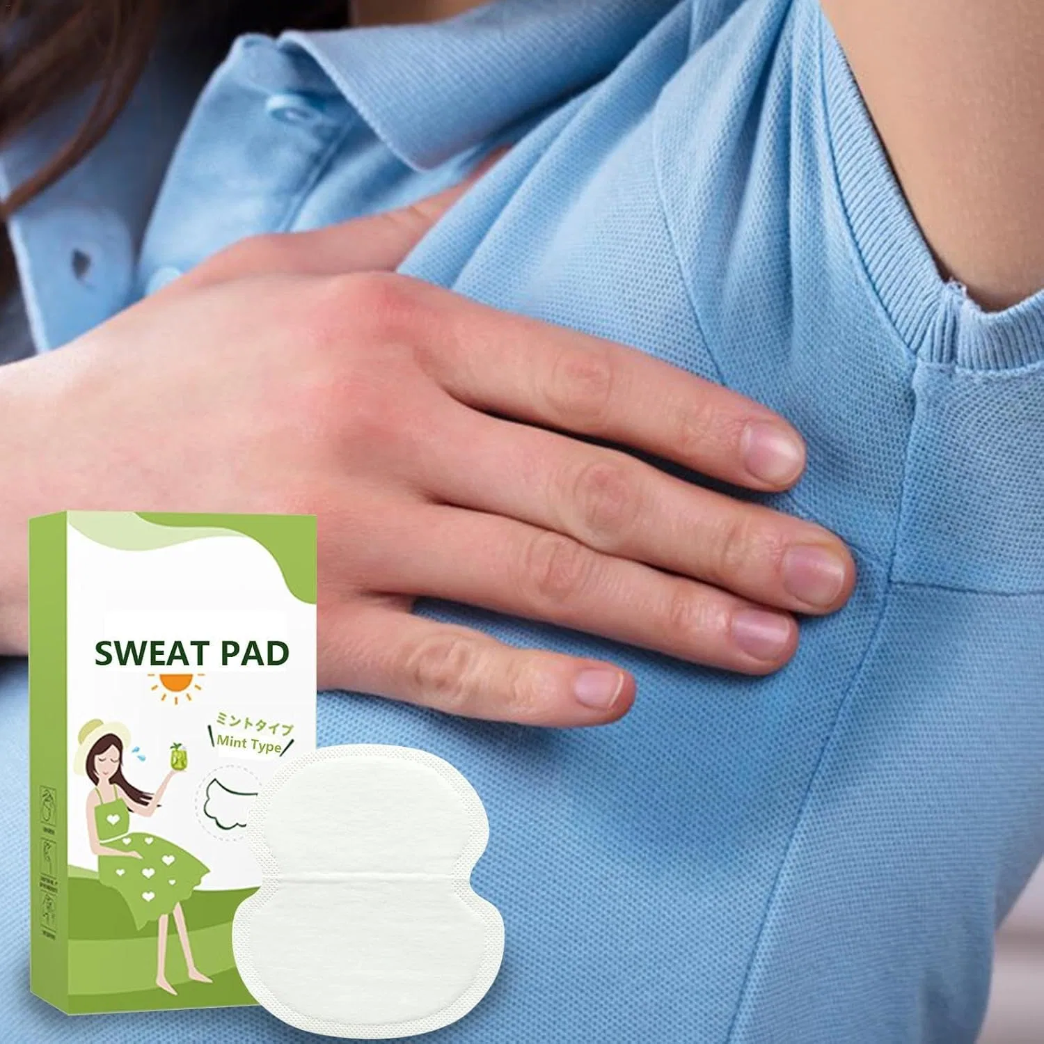 Пластыри для подмышек от пота, Peppermint Forearm Sweat Absorbing Plasters Generic — фото 3