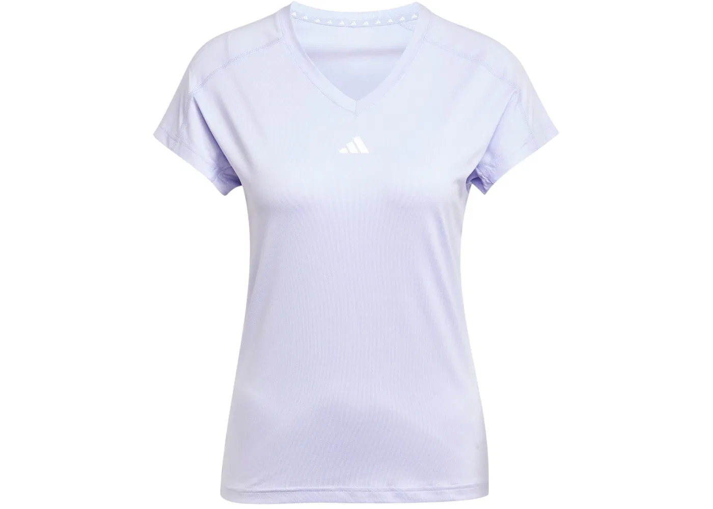 Женская футболка с V-образным вырезом Aeroready Train Essentials Minimal Branding T-Shirt Adidas, Violet Tone/White