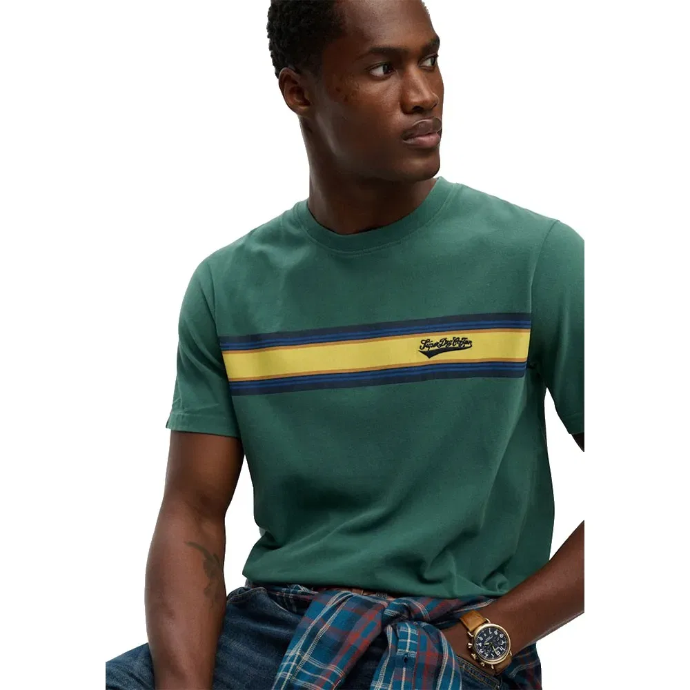 Футболка с коротким рукавом Outdoor Stripe Logo Rlxd Superdry, зеленый — фото 4