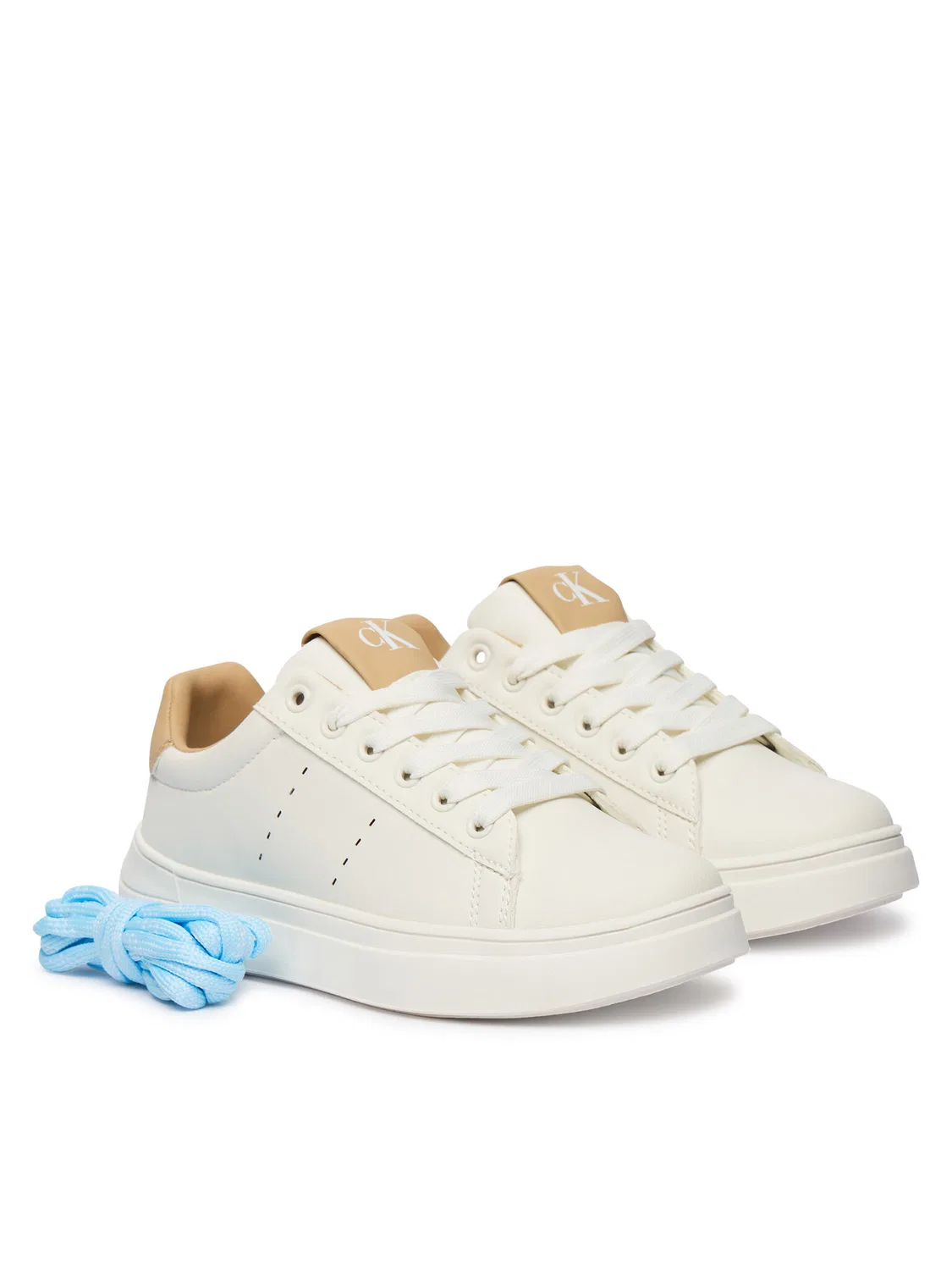 Кроссовки для девочки Low Cut Lace-Up Calvin Klein, белый — фото 2