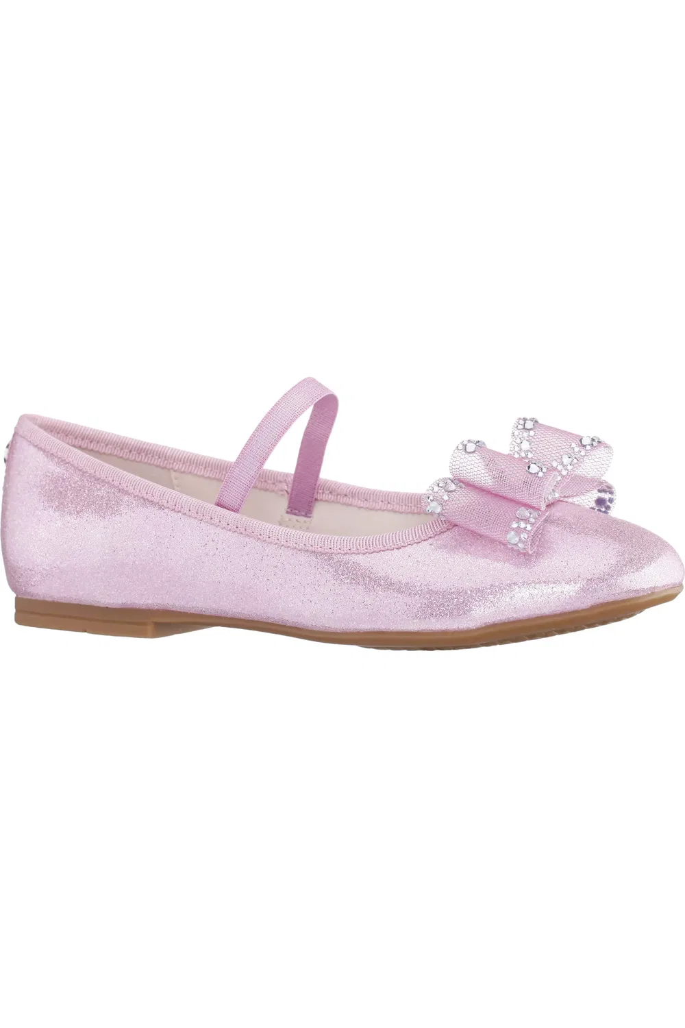 Туфли балетки детские с бантом Sidnee Nina, Pink Shimmer