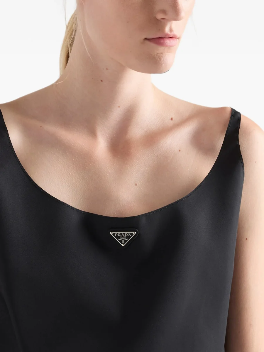 Топ Prada Re-Nylon, черный — фото 4