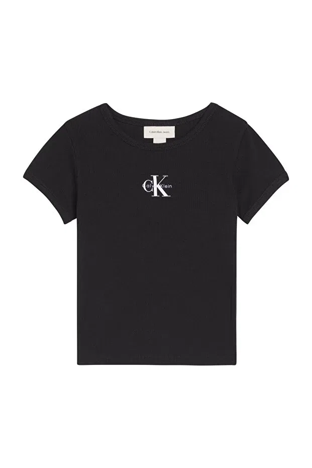 Детская футболка для девочек с коротким рукавом Calvin Klein, Black