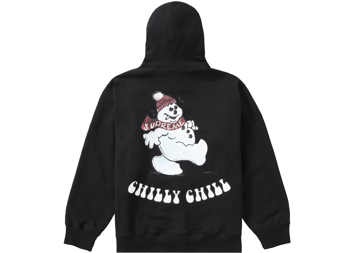 Мужская худи с принтом Snowman Supreme, Черный