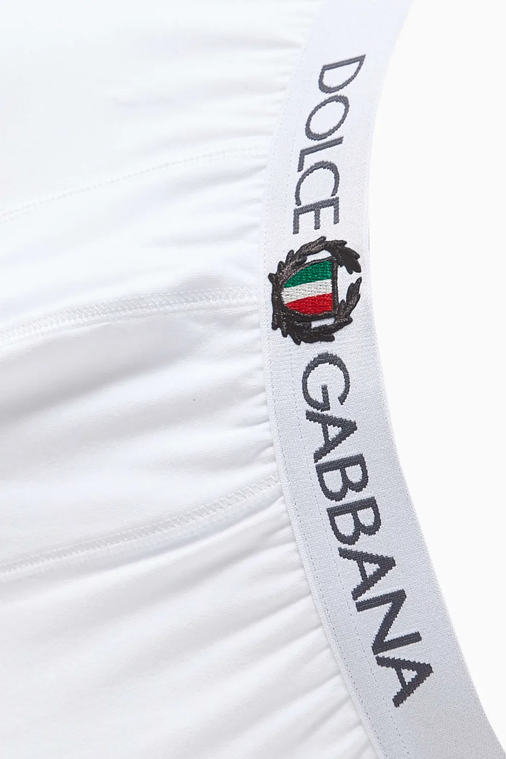 Трусы-боксеры на эластичном джерси Emblem Dolce & Gabbana, белый — фото 2