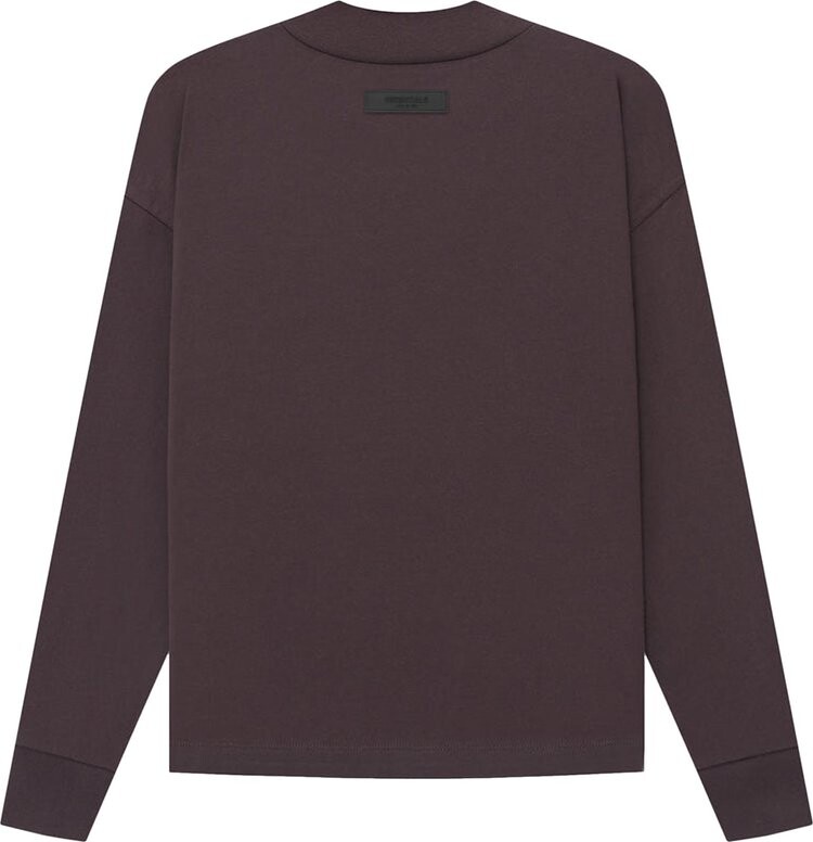 Лонгслив Fear of God Essentials Long-Sleeve Tee 'Plum', коричневый — фото 3