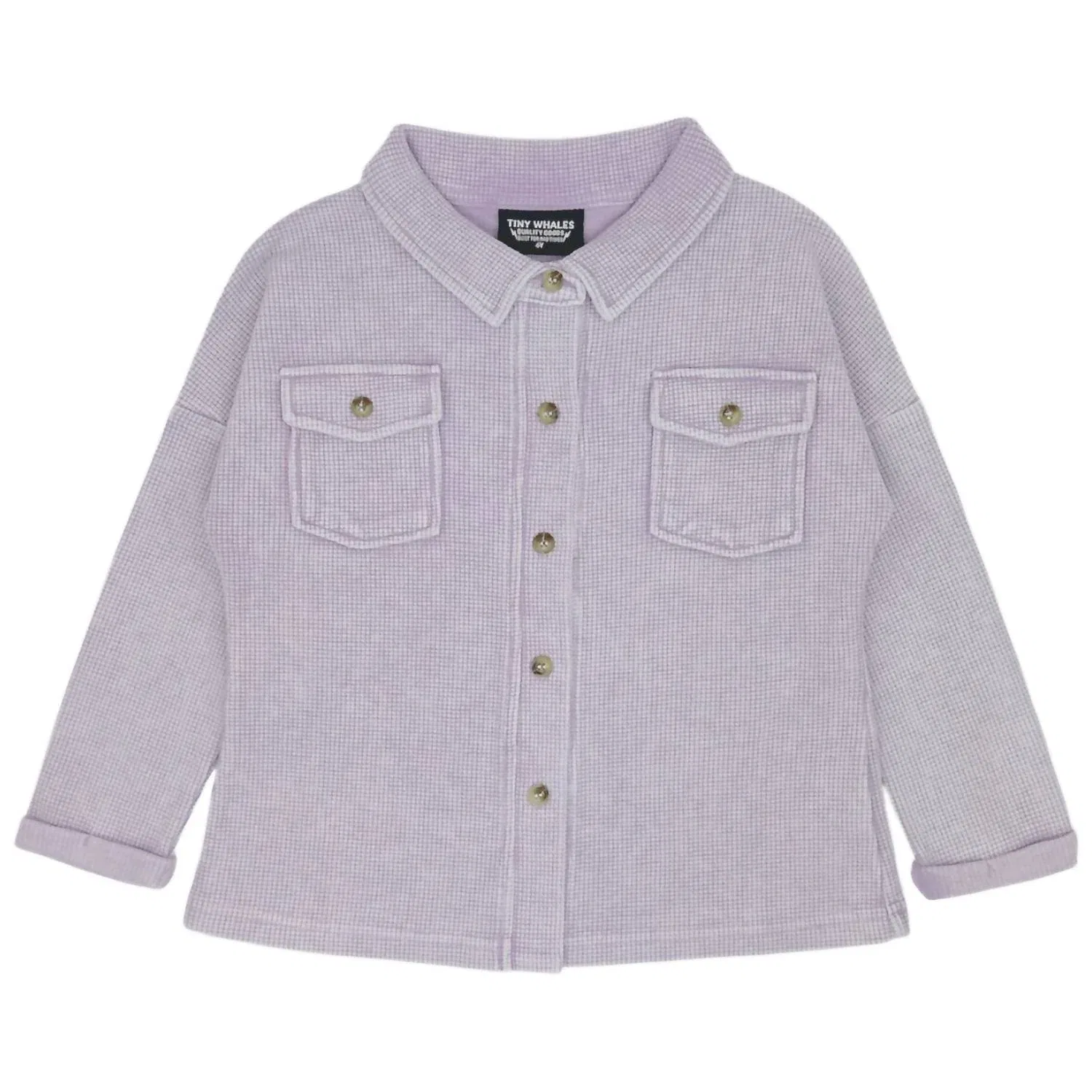 Детская рубашка для девочек с текстурным дизайном Moon Child Button Up TINY WHALES, Lilac