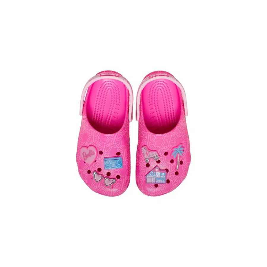 Детский спортивный сланец с принтом Mattel Pink Barbie Cls Clg K Çocuk Terliği, Crocs, Разноцветный — фото 4