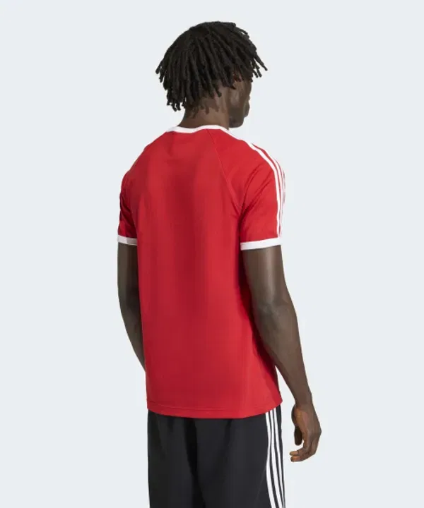 Футболка с 3 полосками, слим, Adidas, красный — фото 2
