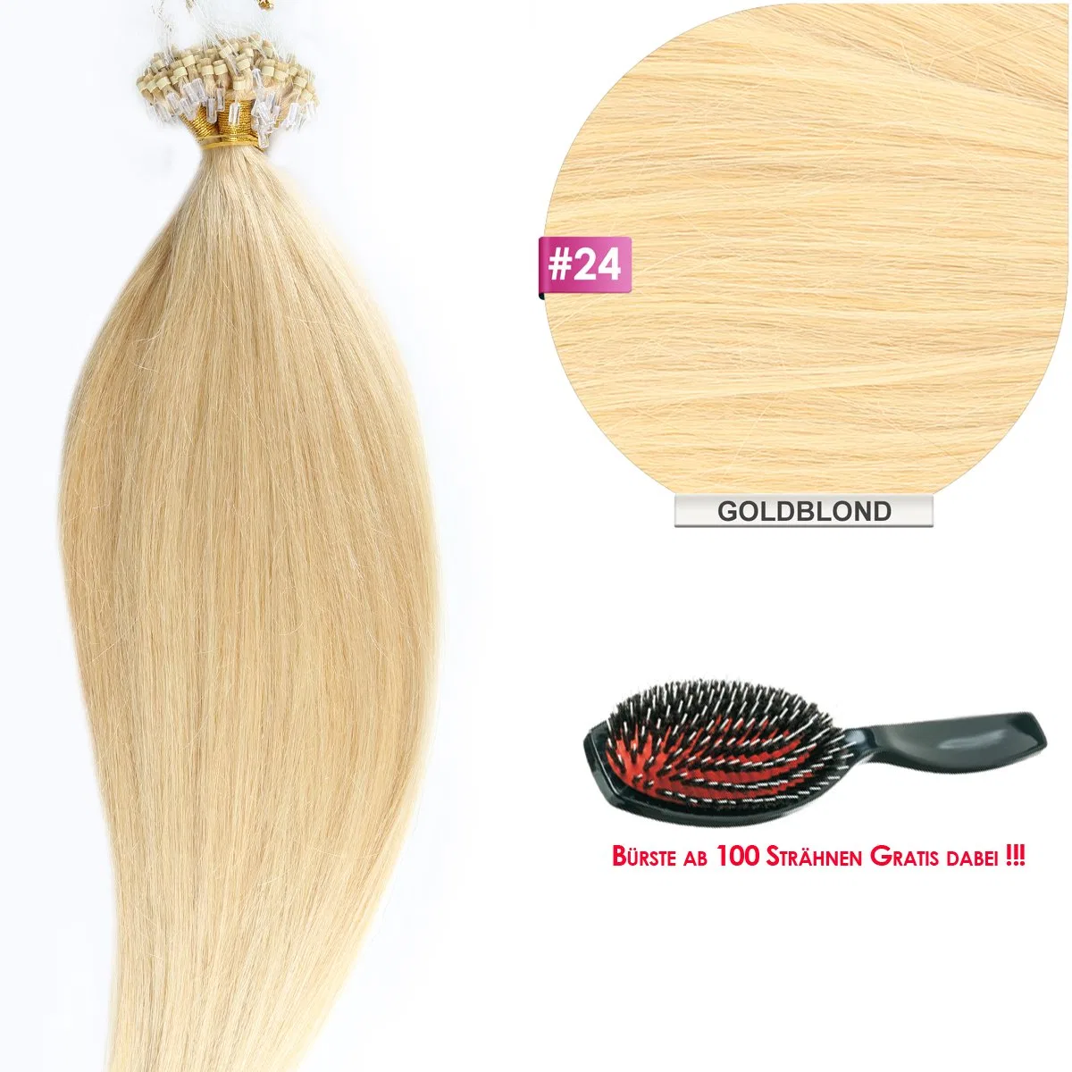 Наращивание волос на микрокольцах Remy Hair Haar-Profi — фото 2