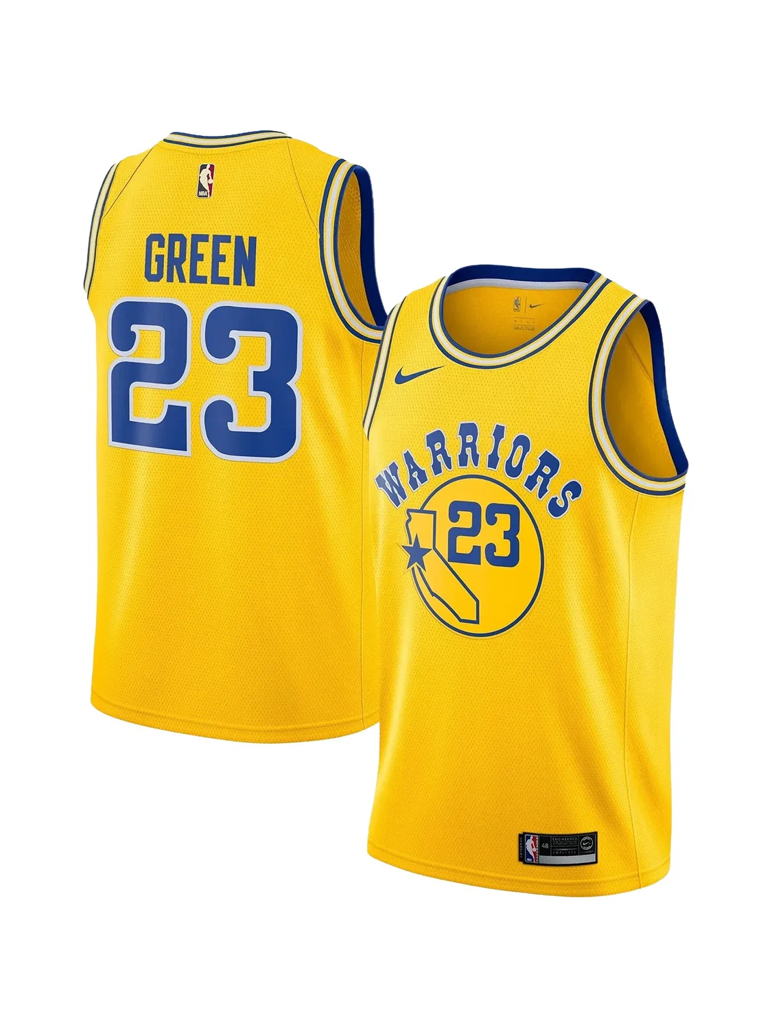 Топ Golden State Warriors из коллаборации с NBA Nike, желтый