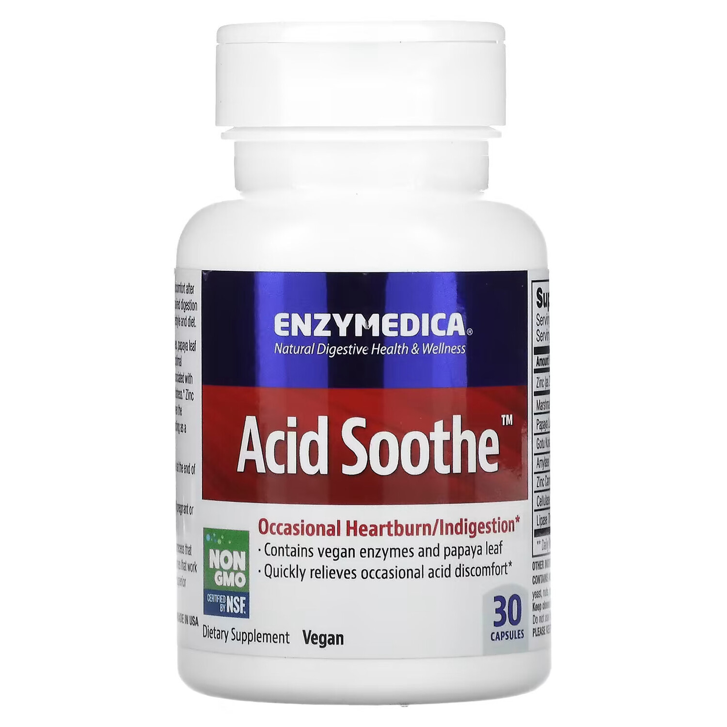 

Enzymedica, Acid Soothe, 30 капсул