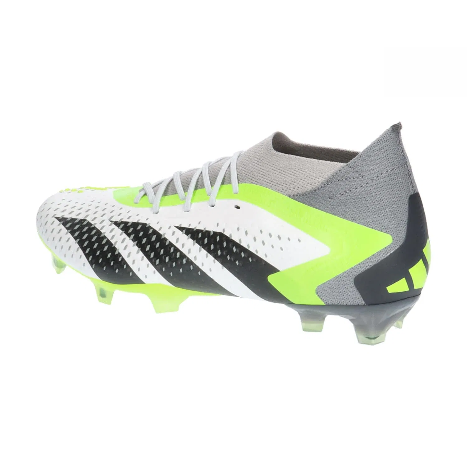 Детские бутсы футбольные для мальчиков с твердым грунтом Predator Accuracy.1 Fg Adidas, Ftwr White Core Black Lucid Lemon — фото 3