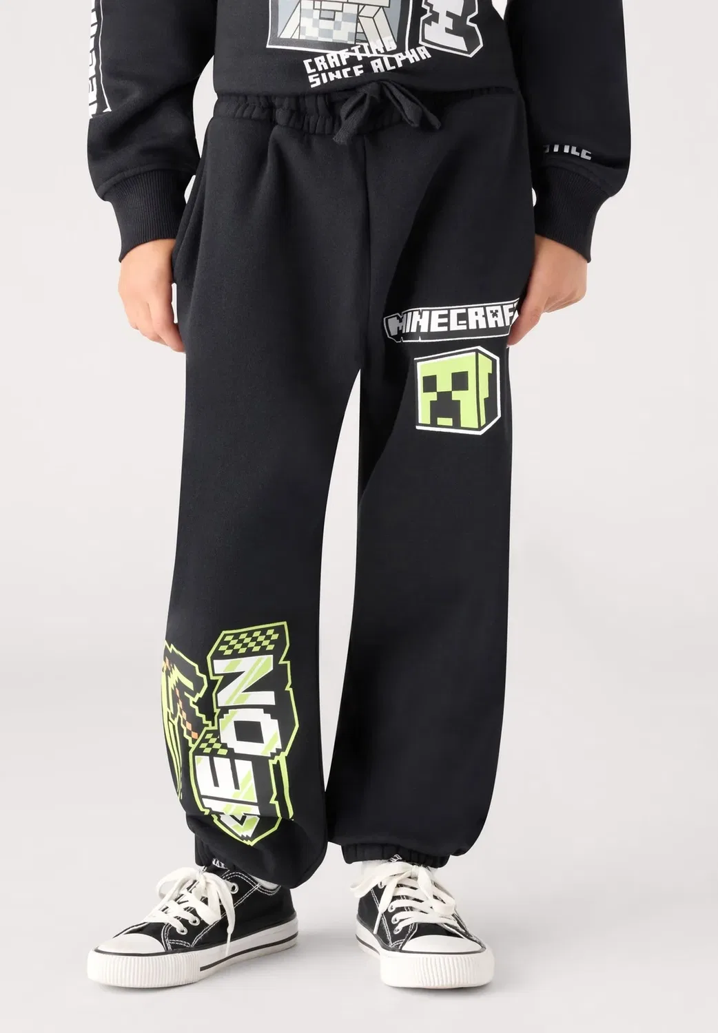 Pantaloni Tuta Lunghi Con Stampa Minecraft - штаны спортивного костюма Terranova, Nero — фото 2