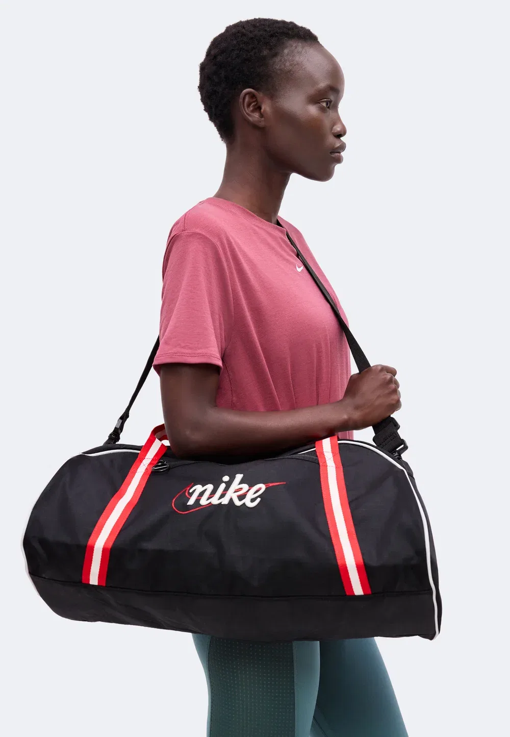 Одна свободная спортивная футболка Nike Performance, Pink Smoke/White — фото 4