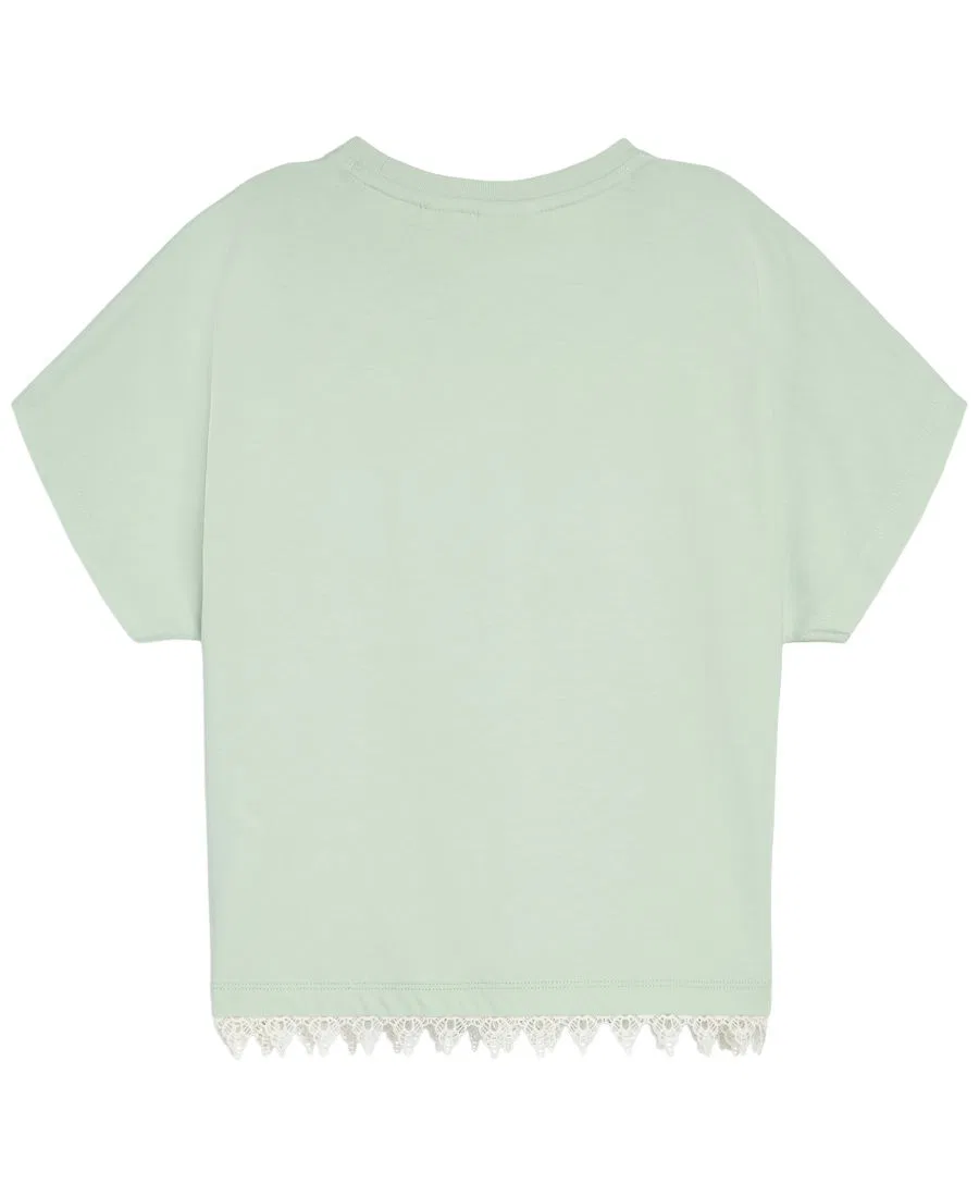 Футболка с принтом Beach Inspired, модель Girls' 4-6X Fashion T-Shirt SCOTCH & SODA, Light Pastel Green — фото 2