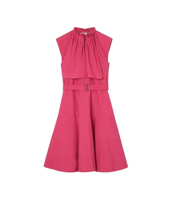Женское платье без рукавов Cotton Poplin Dress Burberry, Mauvewood Pink — фото 3