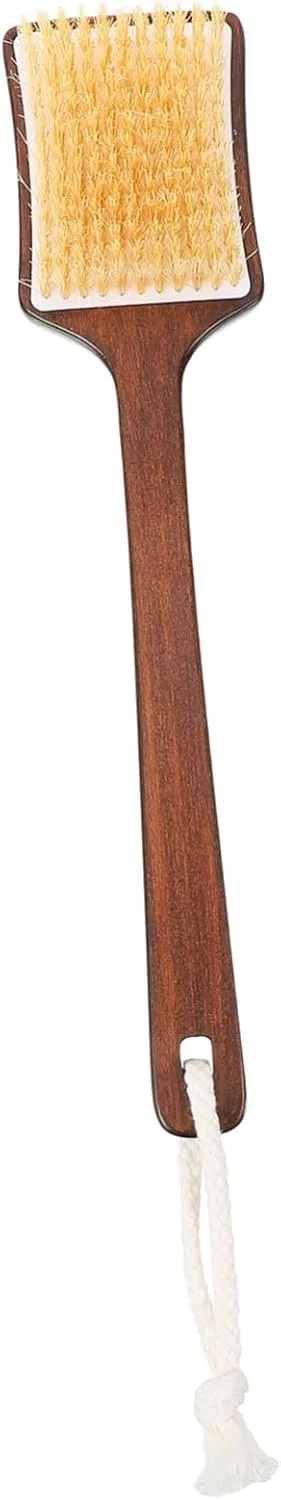 Щетка для душа с деревянной ручкой, Zerodeko, щетина кабана, 36 x 8 x 4.5 см