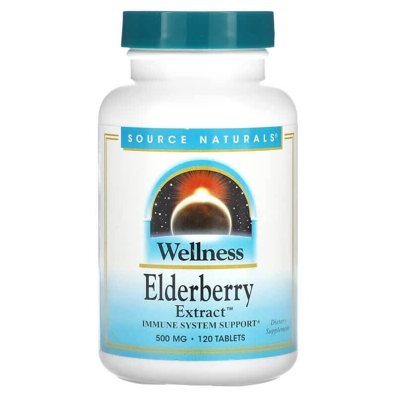 

Экстракт бузины Source Naturals Wellness 166 мг, 120 таблеток