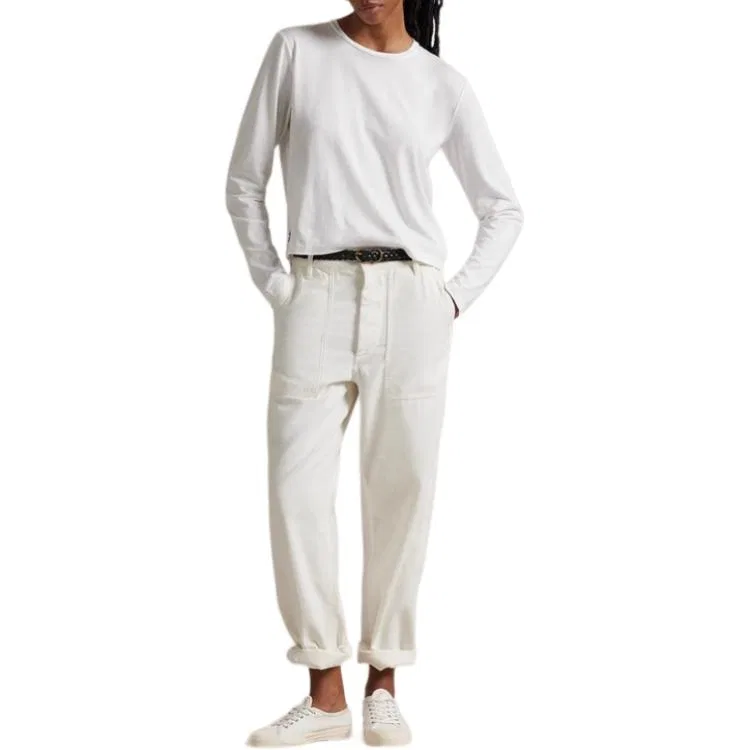 Женские повседневные брюки белые Polo Ralph Lauren, White