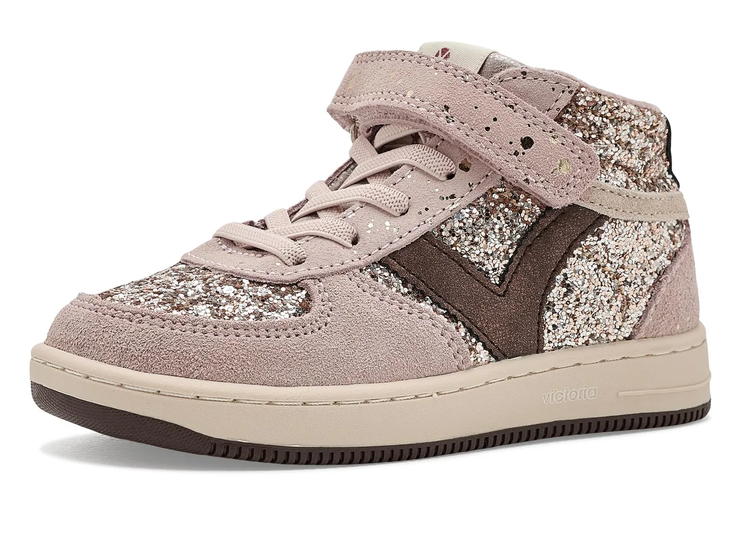 Кроссовки Tiempo Tira & Elastico Glitter (для малышей, маленьких и больших детей) Victoria Kids, Rosa