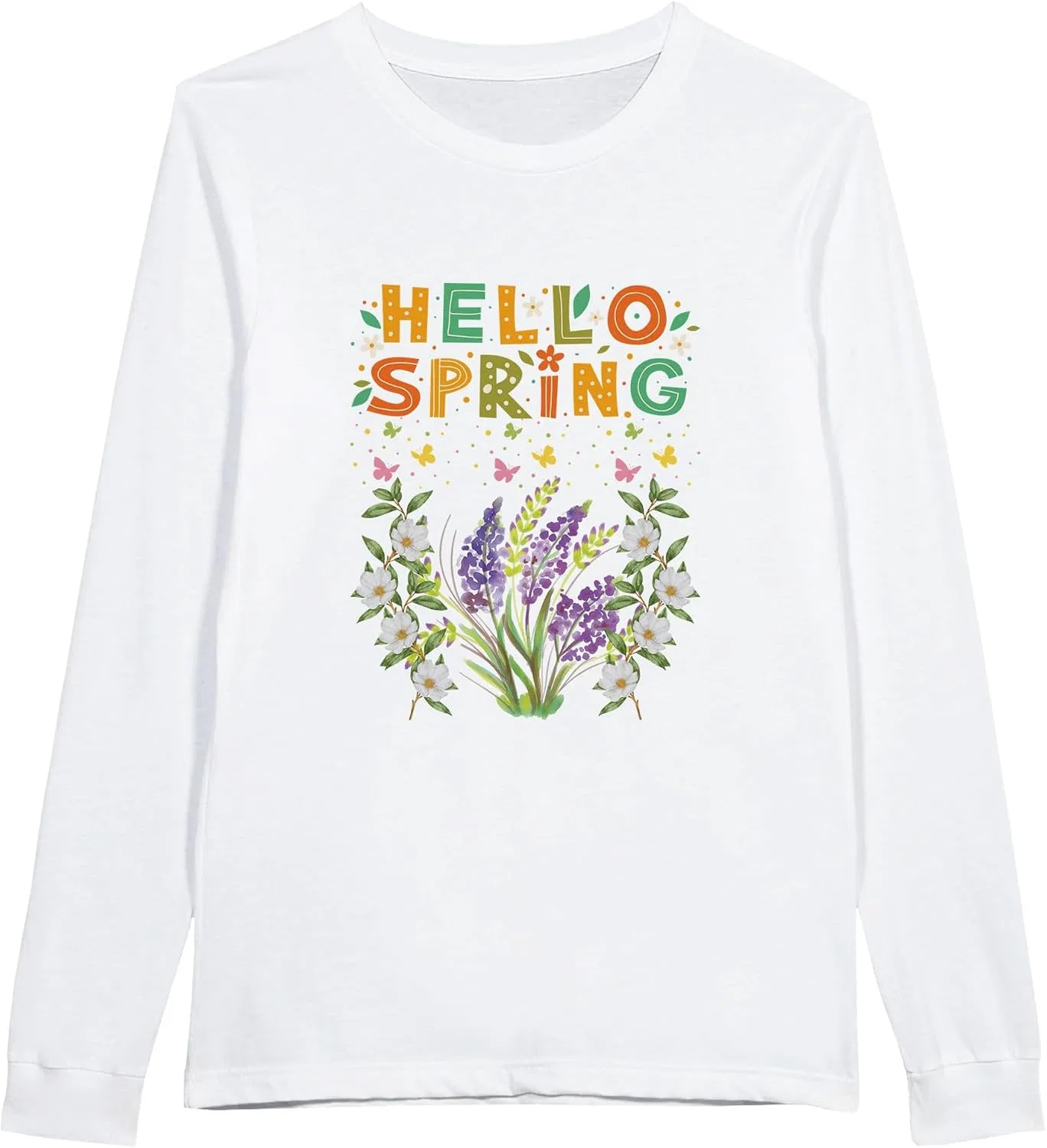 Мужская длинная футболка Hello Spring Premium Unisex, White