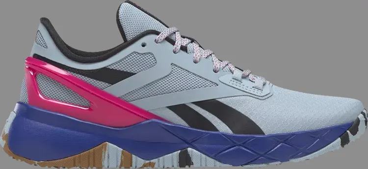 

Кроссовки wmns nanoflex tr 'gable grey pursuit pink' Reebok, серый