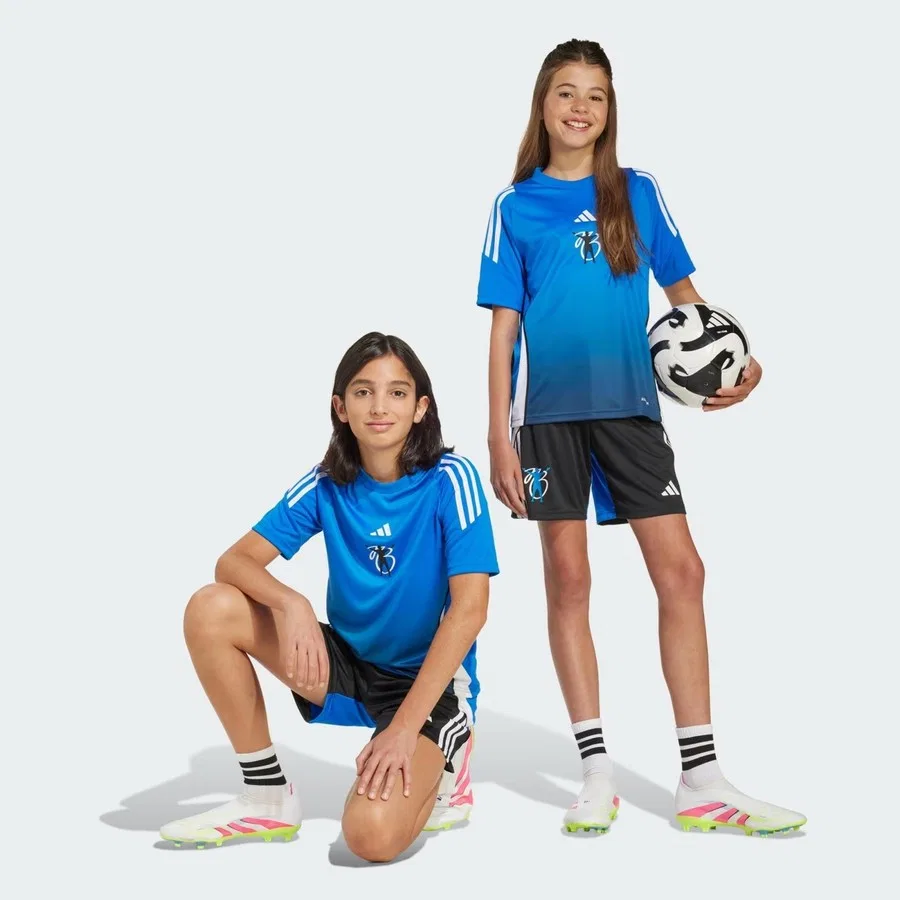 Детские спортивные шорты с принтом Jude Bellingham adidas, Черный