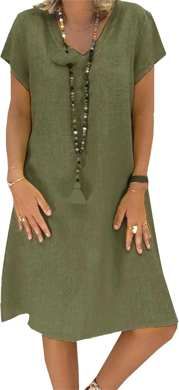 Женское летнее платье Casual Rendy, Army Green