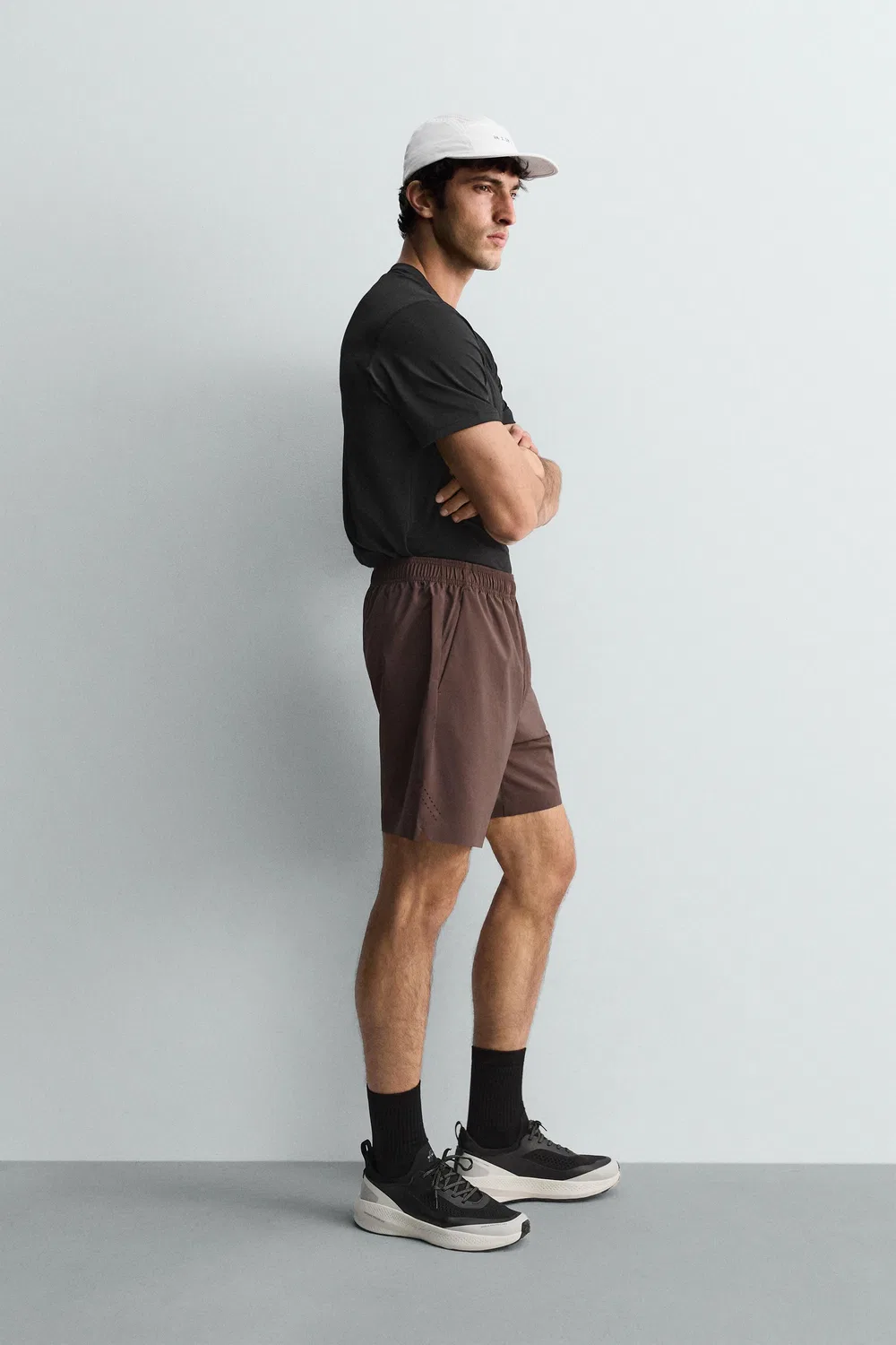 9-дюймовые тренировочные шорты ZARA, Brown — фото 4