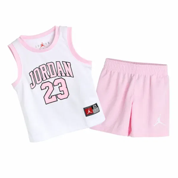 Спортивный костюм Jordan 23 Jersey Set для малышей, Playkizpro, розовый