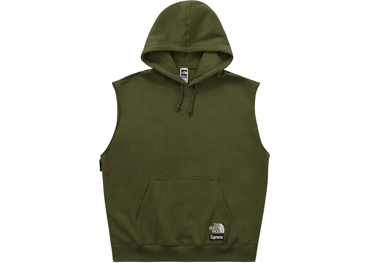 Мужская худи-трансформер с капюшоном Supreme The North Face Convertible Hooded Sweatshirt, Olive — фото 2