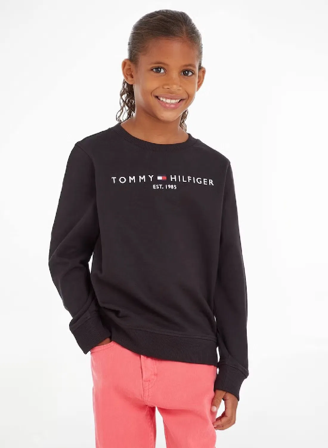 Свитшот с логотипом Essential Tommy Hilfiger, черный — фото 2