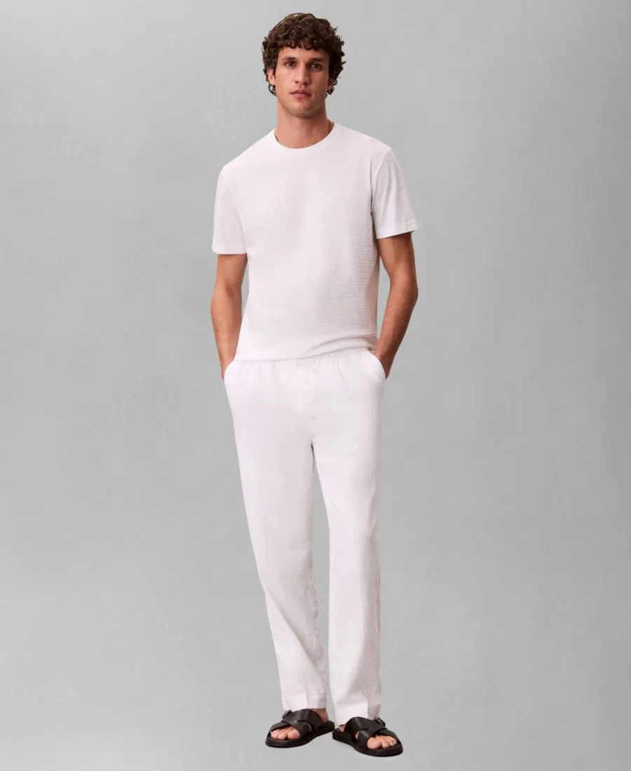 Мужская футболка с классическим вырезом Calvin Klein, Bright White — фото 2