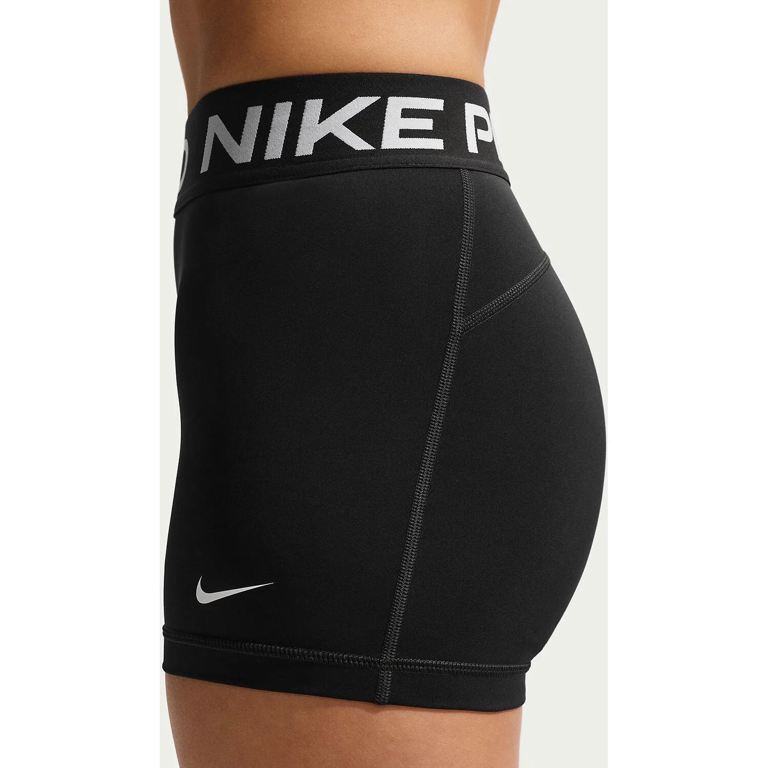 Женские леггинсы с принтом Nike W NP DF 365 MR 3IN SHORT USM, Schwarz — фото 3