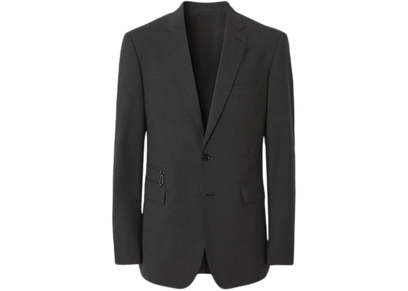 Мужской пиджак из шерстяного твила с приталенным кроем Burberry, Dark Grey
