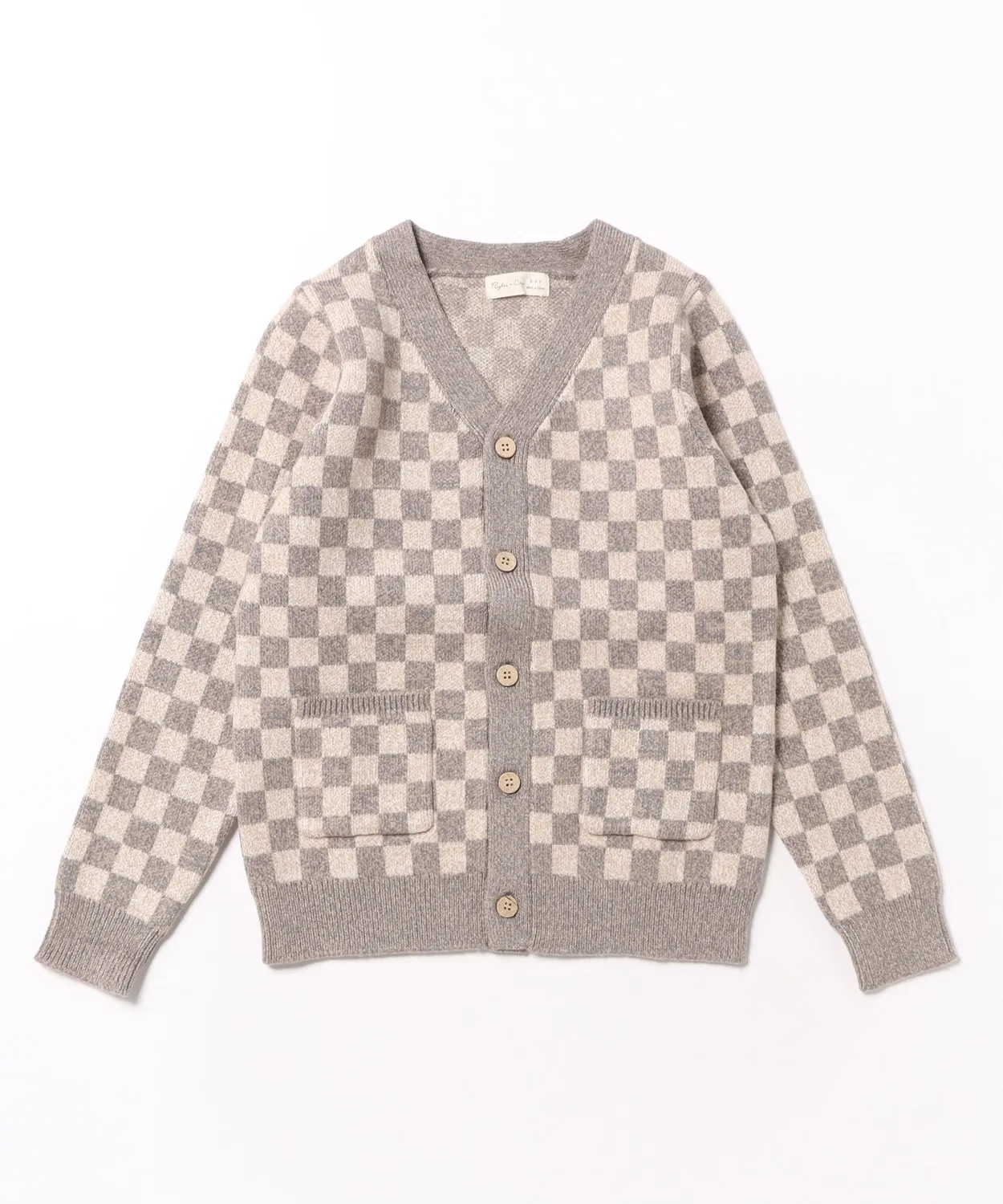 Детский кардиган для мальчиков с принтом Heathered Check Rylee + Cru, Серый