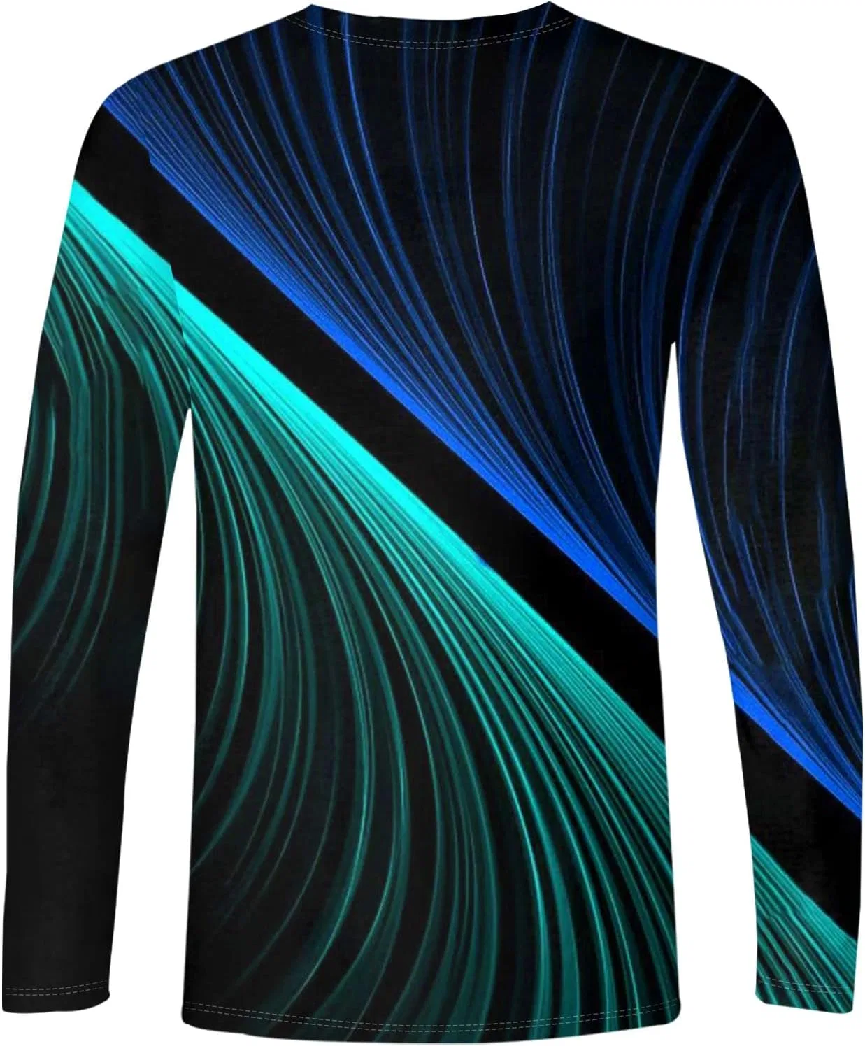Мужская футболка с длинным рукавом Crew Neck, Cyan — фото 3