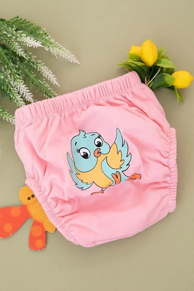 Детские трусики для девочек хлопковые Basics Bebelove, Pink — фото 2