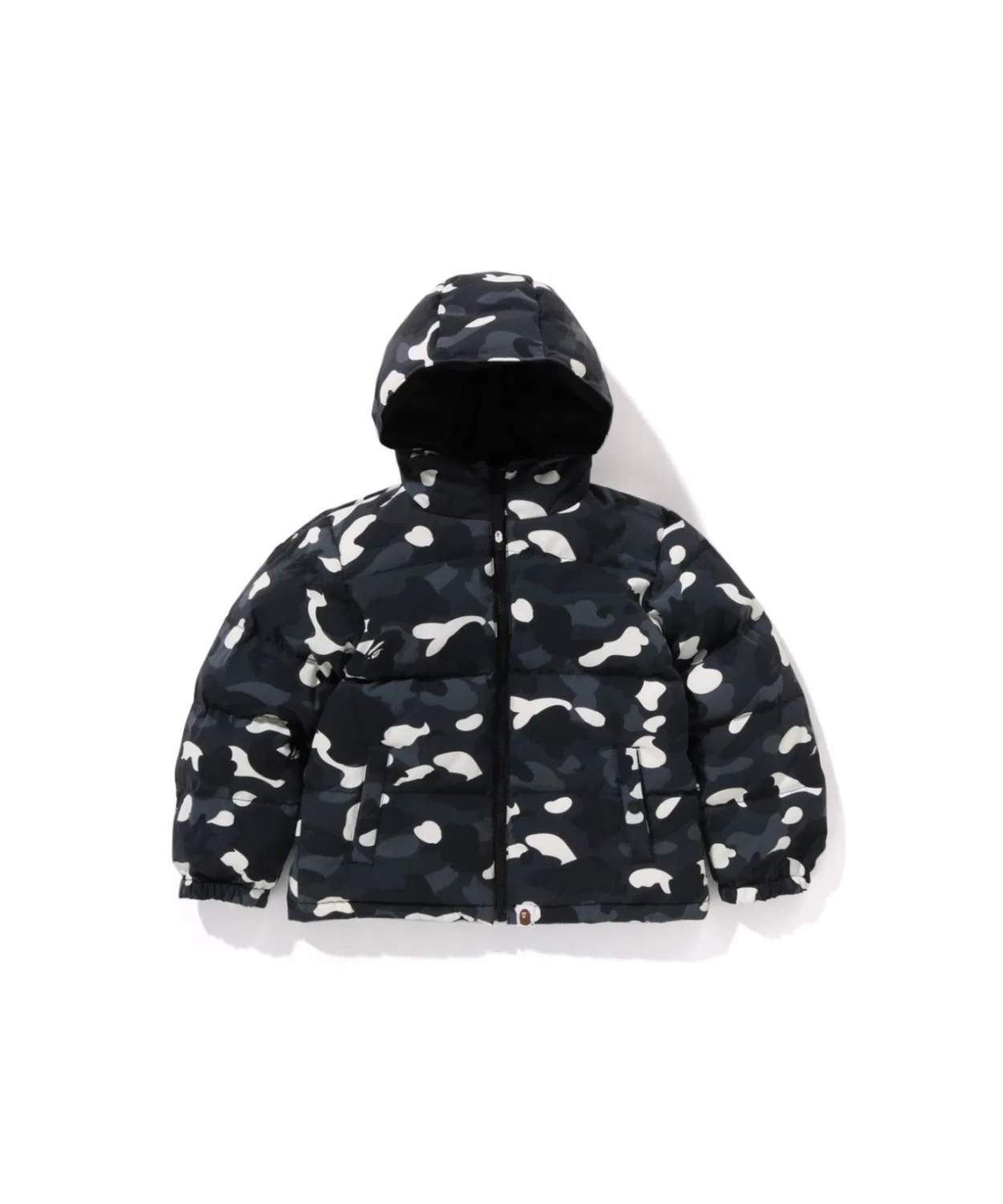 Детский пуховик с капюшоном City Camo Reversible Hoodie Down Jacket A BATHING APE, Black