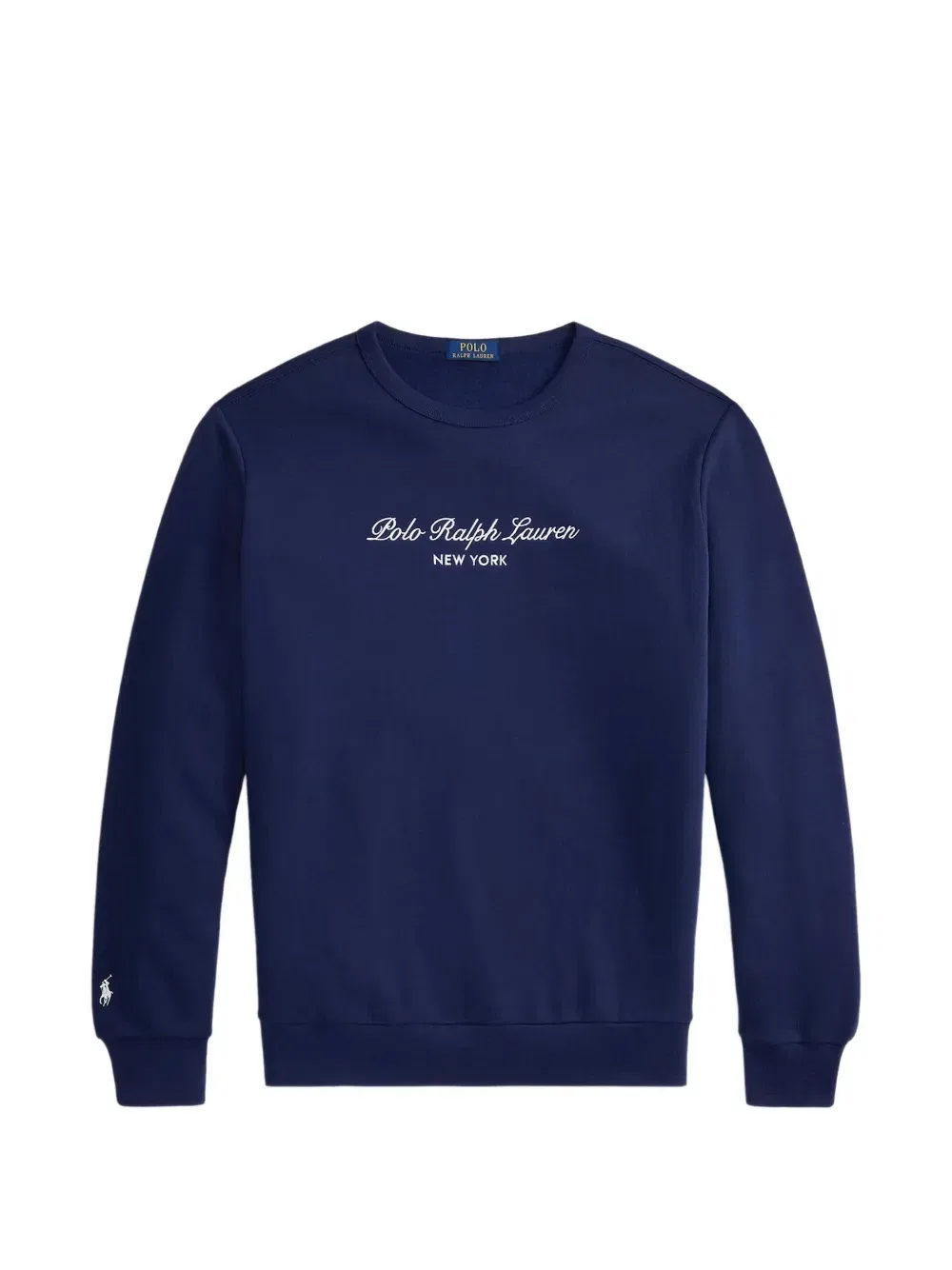 Свитшот с круглым вырезом и вышитым логотипом Polo Ralph Lauren, синий