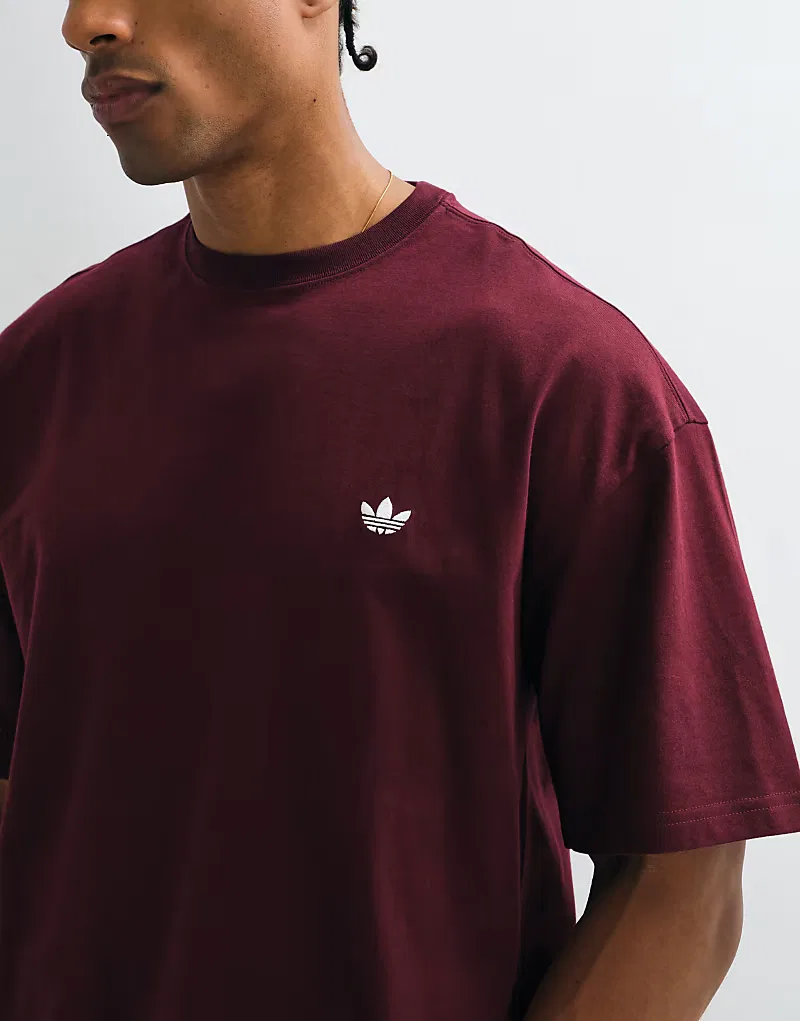 Футболка Essential Adidas Originals, бордовый — фото 3