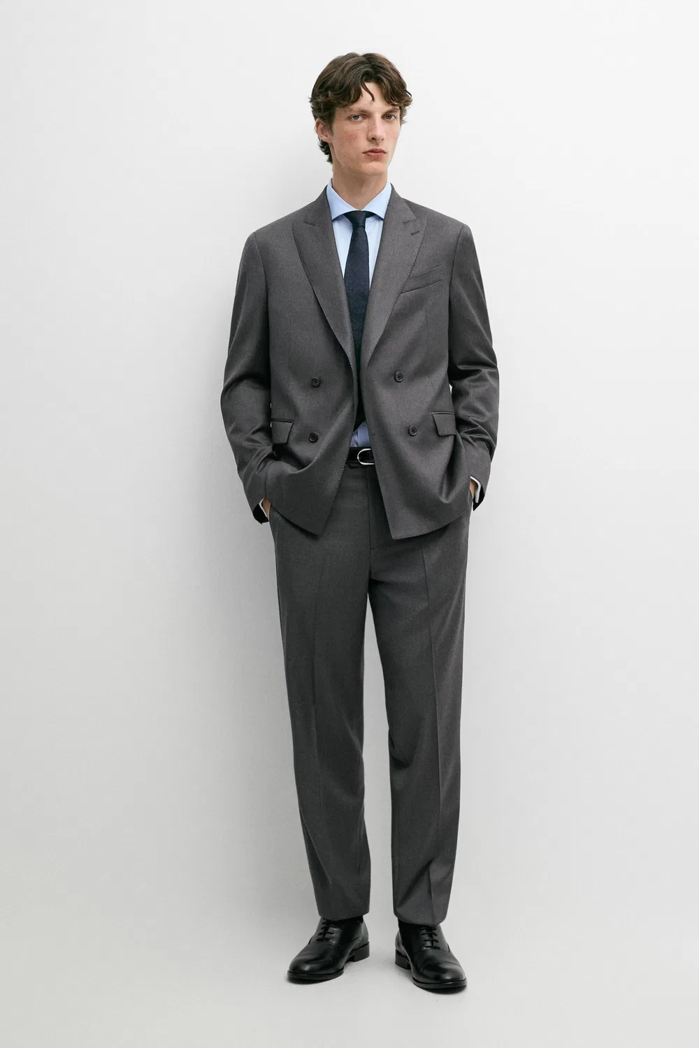 Брюки Massimo Dutti 100% Cool Wool Suit, серый — фото 2