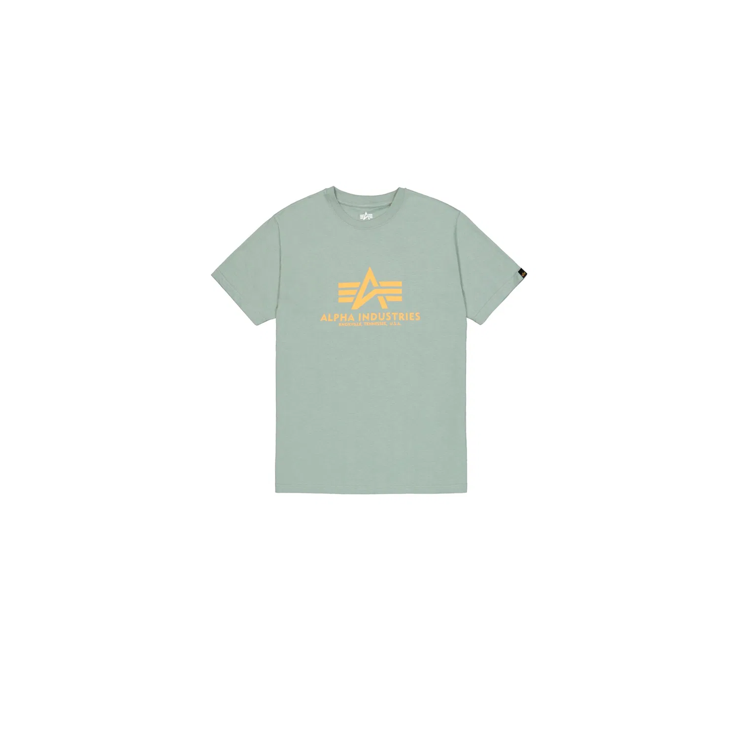 Детская хлопковая футболка Regular Fit Alpha Industries, Frost Green — фото 4