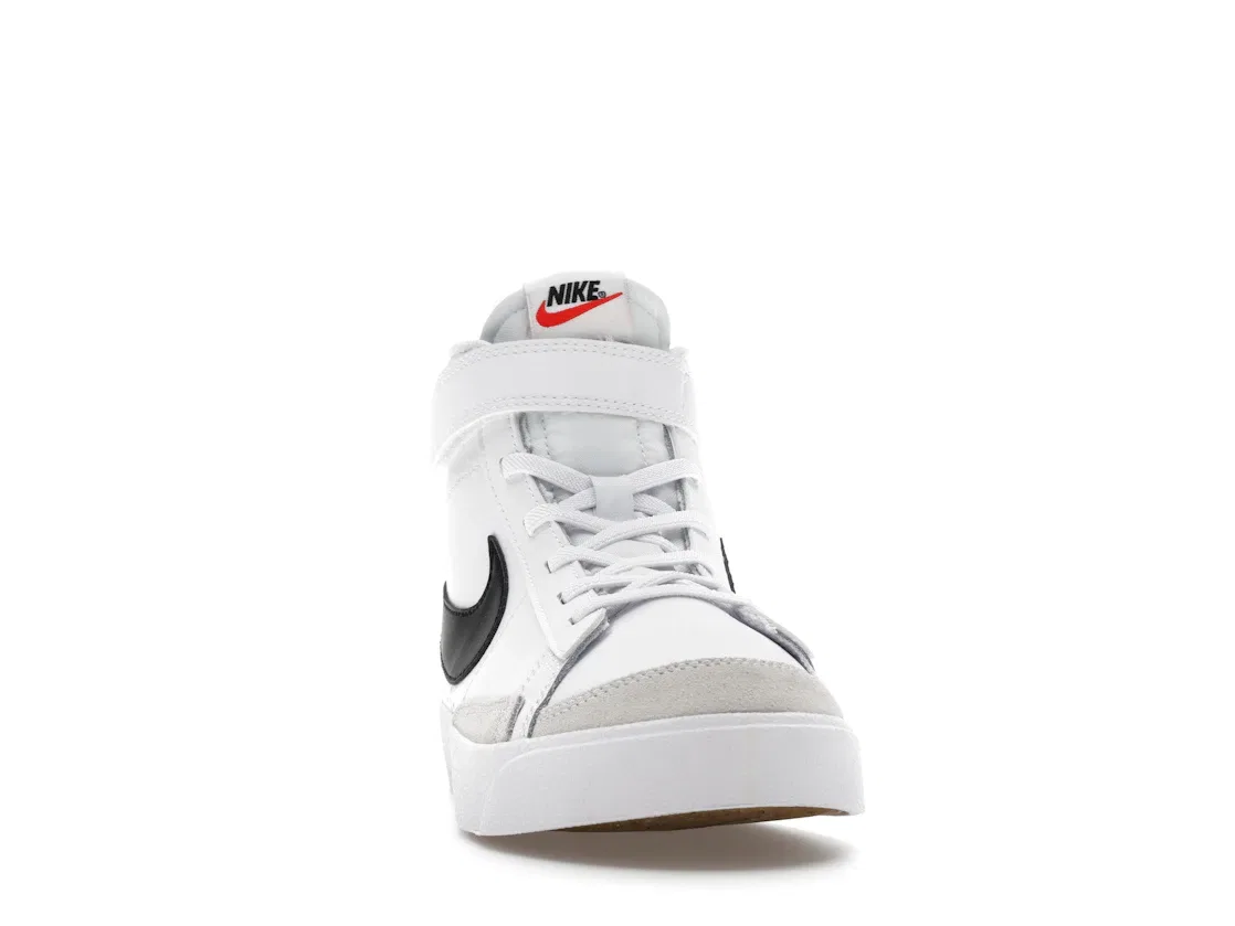 Детские кроссовки с замшевыми вставками Nike Blazer Mid 77, Черный/Белый/Team Orange/Белый — фото 2
