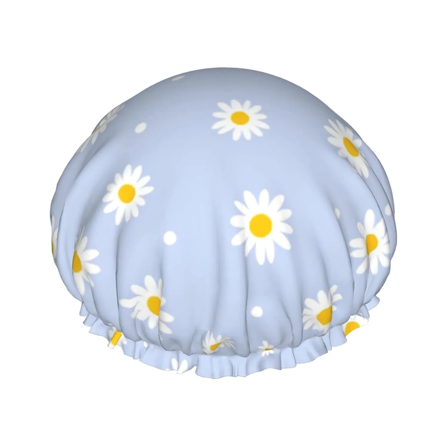 Шапочка для душа Double Layer Waterproof PanaRL, Daisy Purple Flowers