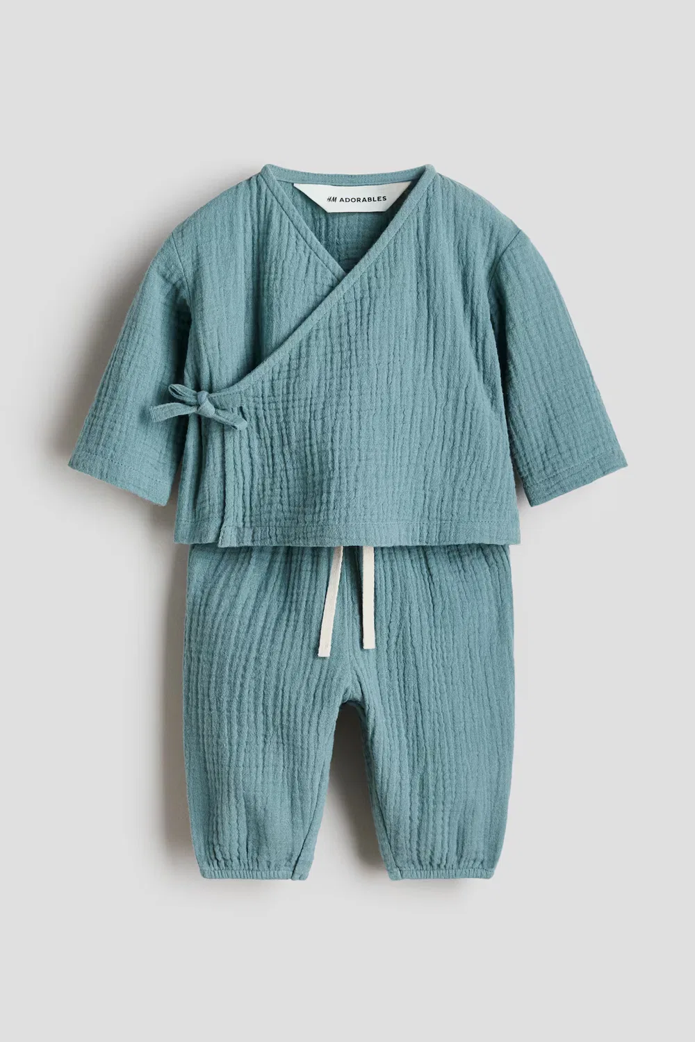 Комплект из двух предметов из хлопчатобумажной ткани H&M, Türkis