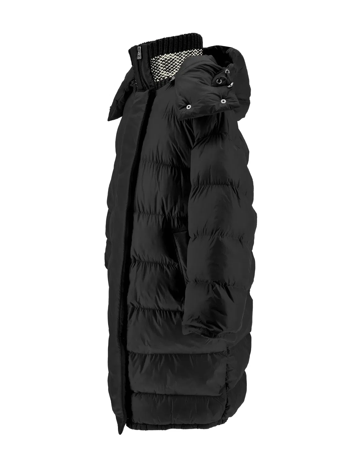 Стеганое пальто с капюшоном Ermanno Scervino Junior, черный — фото 3