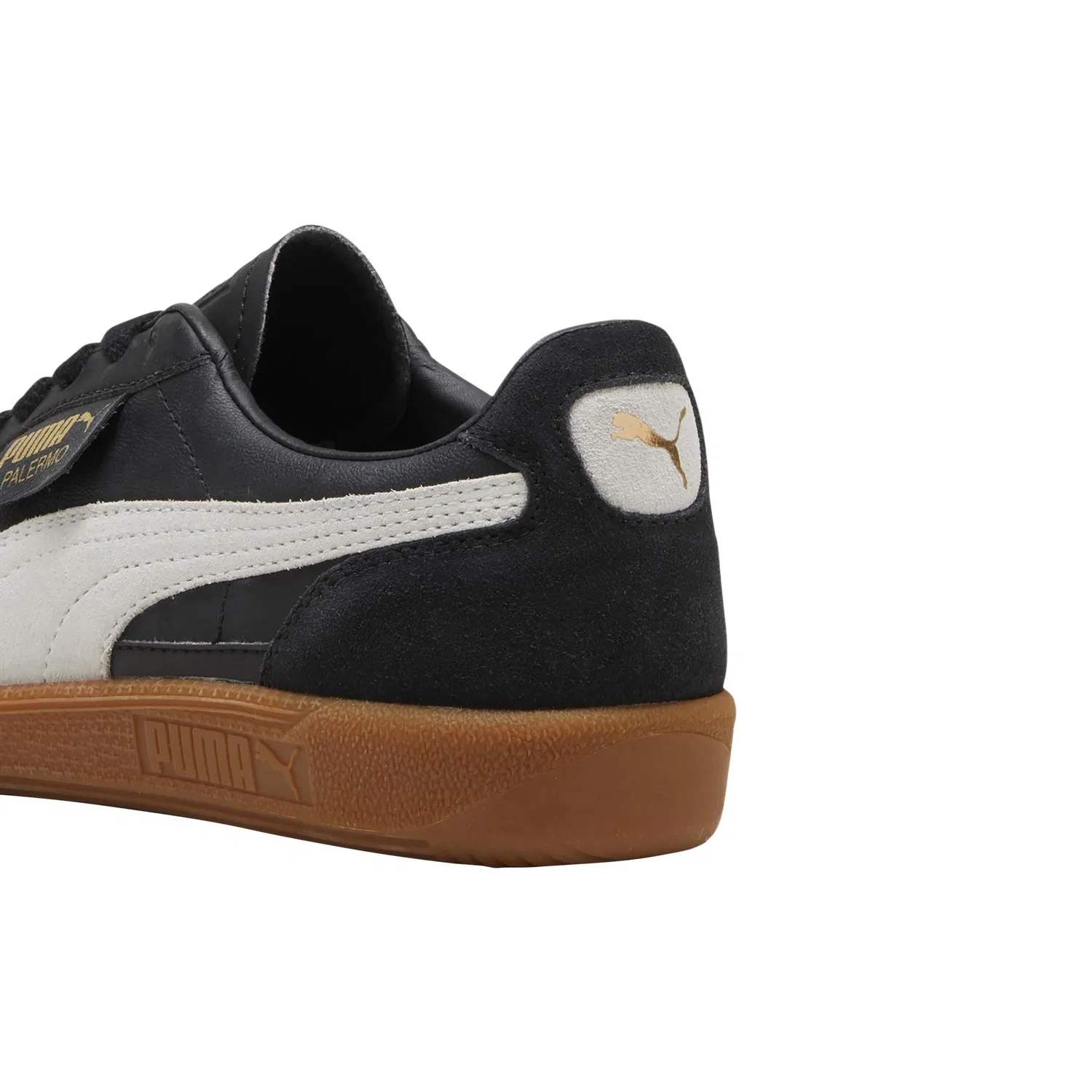 Детские кожаные кроссовки Puma Palermo, Цвет Schwarz — фото 4