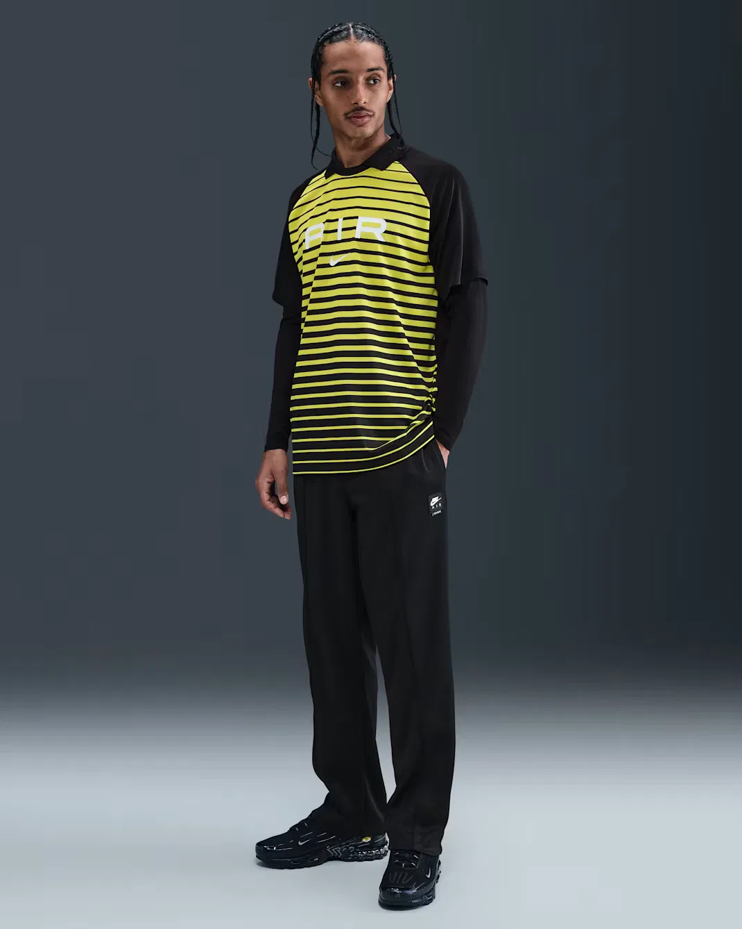 Мужские спортивные брюки из полиэстерового трикотажа Nike Sportswear Air, Black/Black